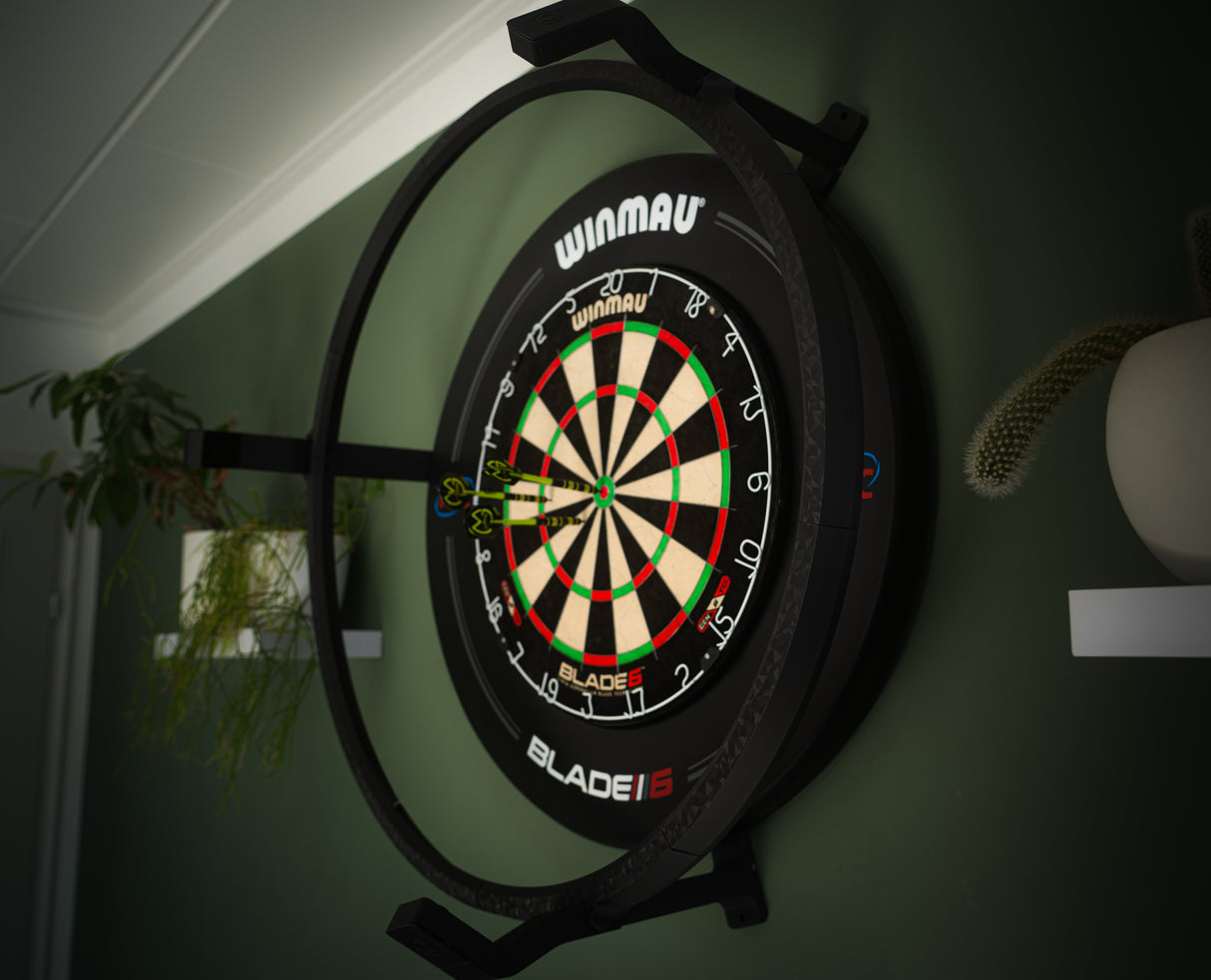 Autodarts Komplettpaket Winmau Starter - Autodarts Halterung + Winmau Plasma Lichtring + Kameras + Dartscheibe + Surround + PC