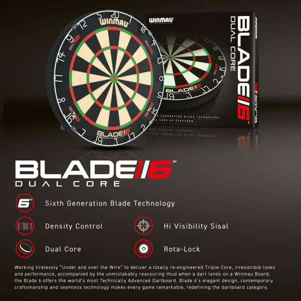 Winmau - Blade 6 Dual Core Dartboard