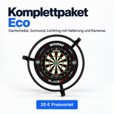 Autodarts Komplettpaket Eco - Autodarts Halterung + Lichtring inkl. LED + Kameras + Dartscheibe + Surround
