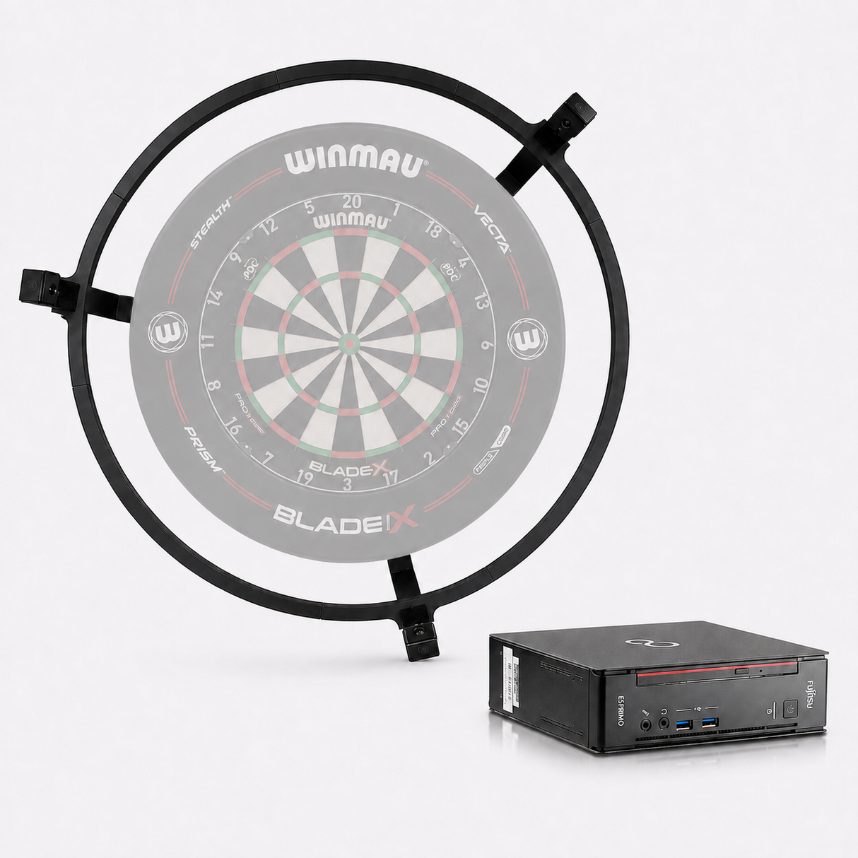 Autodarts Komplettpaket Basis - Autodarts Halterung + Lichtring inkl. LED + Kamera + PC