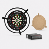 Autodarts Komplettpaket Ultra - Autodarts Halterung + Lichtring inkl. LED + Kameras + Dartscheibe + Surround + PC + Grundplatte