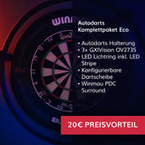 Autodarts compleet pakket - zonder PC - met houder + lichtring incl. LED + camera's + dartbord + surround