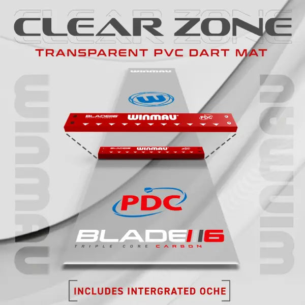 Winmau - PDC Clearzone dartmat met Oche
