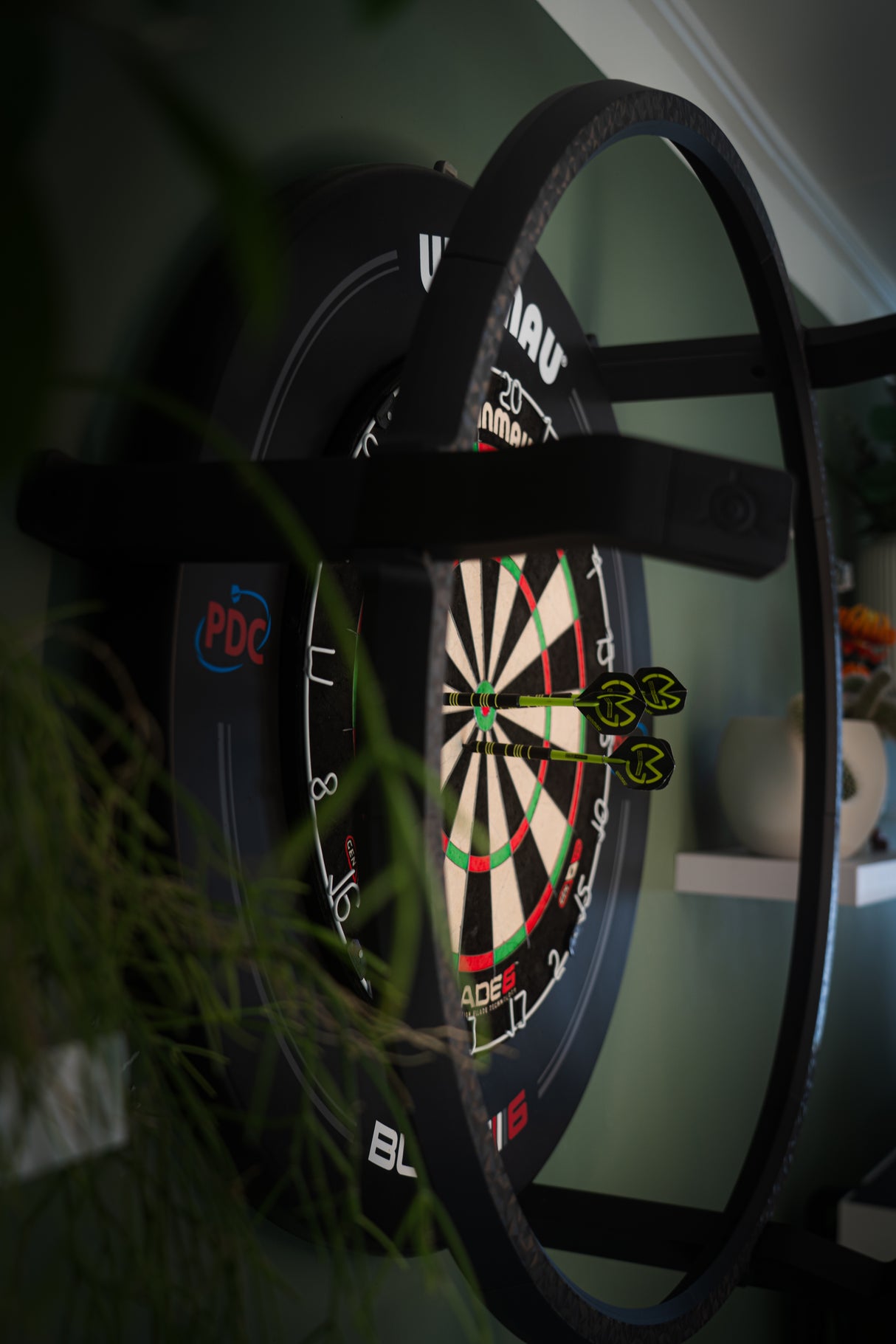 Autodarts Starter Set - Komplettpaket mit Halterung + Lichtring inkl. LED + Kameras + Dartscheibe + Surround + PC